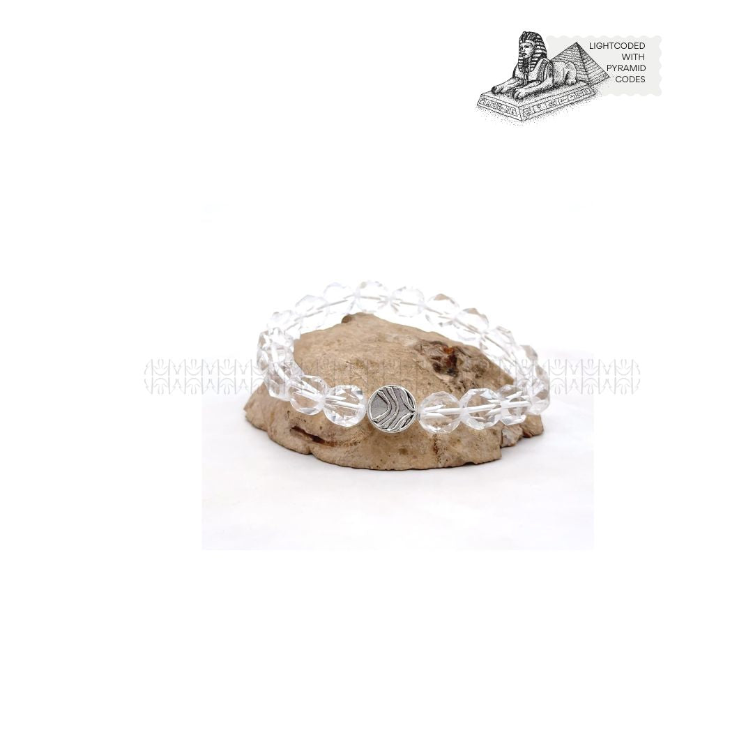 Master Manifestor Star Cut Clear Quartz Bracelet 