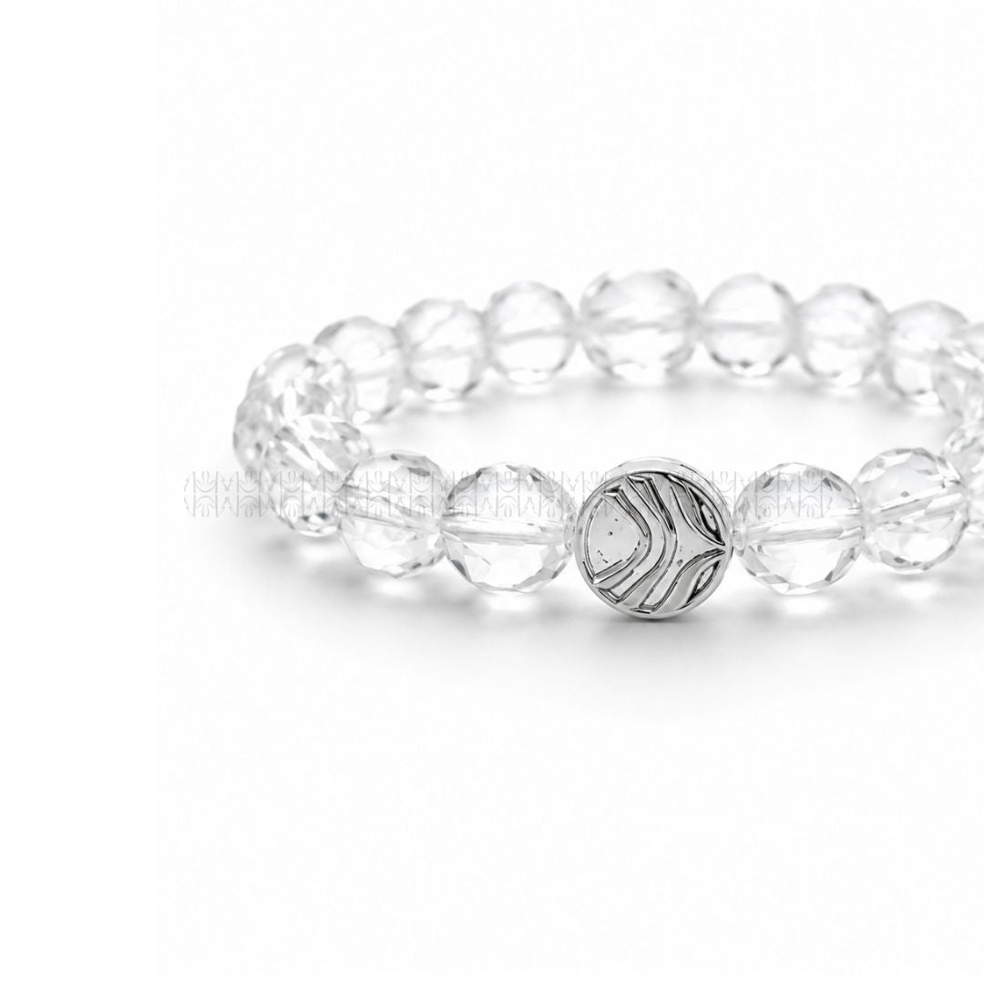Master Manifestor Star Cut Clear Quartz Bracelet 