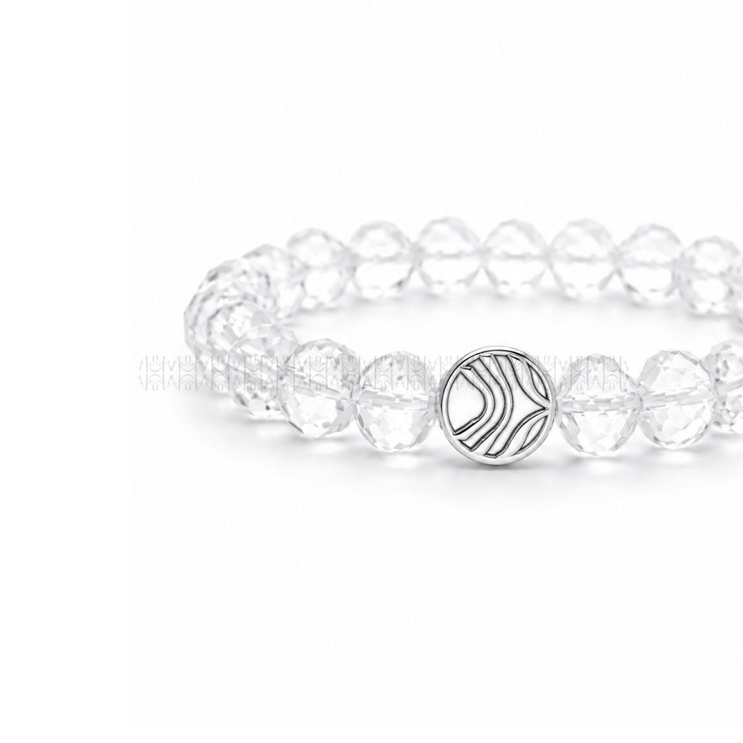 Master Manifestor Tumble Cut Clear Quartz Bracelet 
