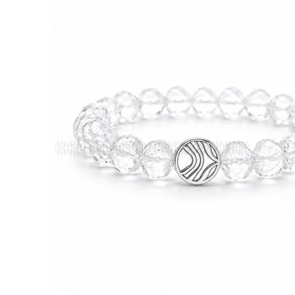 Master Manifestor Tumble Cut Clear Quartz Bracelet 