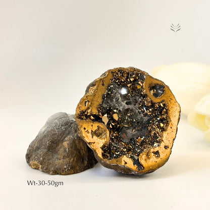 Golden Pyrite Geode for Wealth & Manifestation