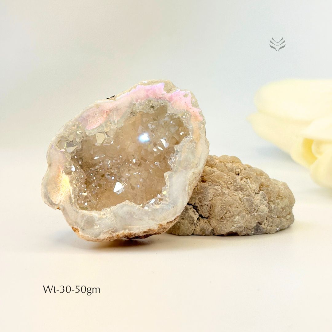 Emotional Healing Moonlight Geode for Health & Wellness