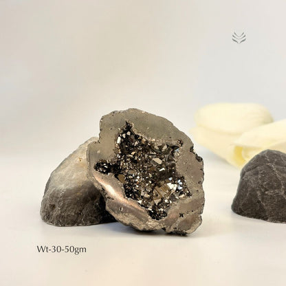 Silver Pyrite Geode for Relationships & Commitment