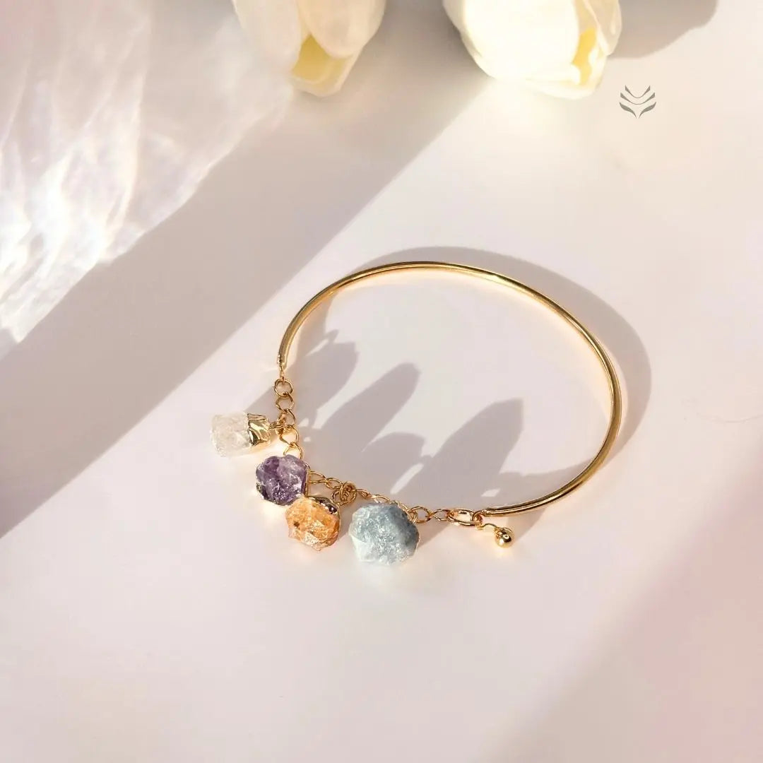 Mixed Stones Gold Plated Wristlet  Jewellery