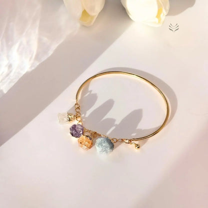 Mixed Stones Gold Plated Wristlet  Jewellery