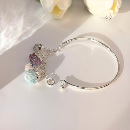 Mixed Stones Silver Plated Wristlet