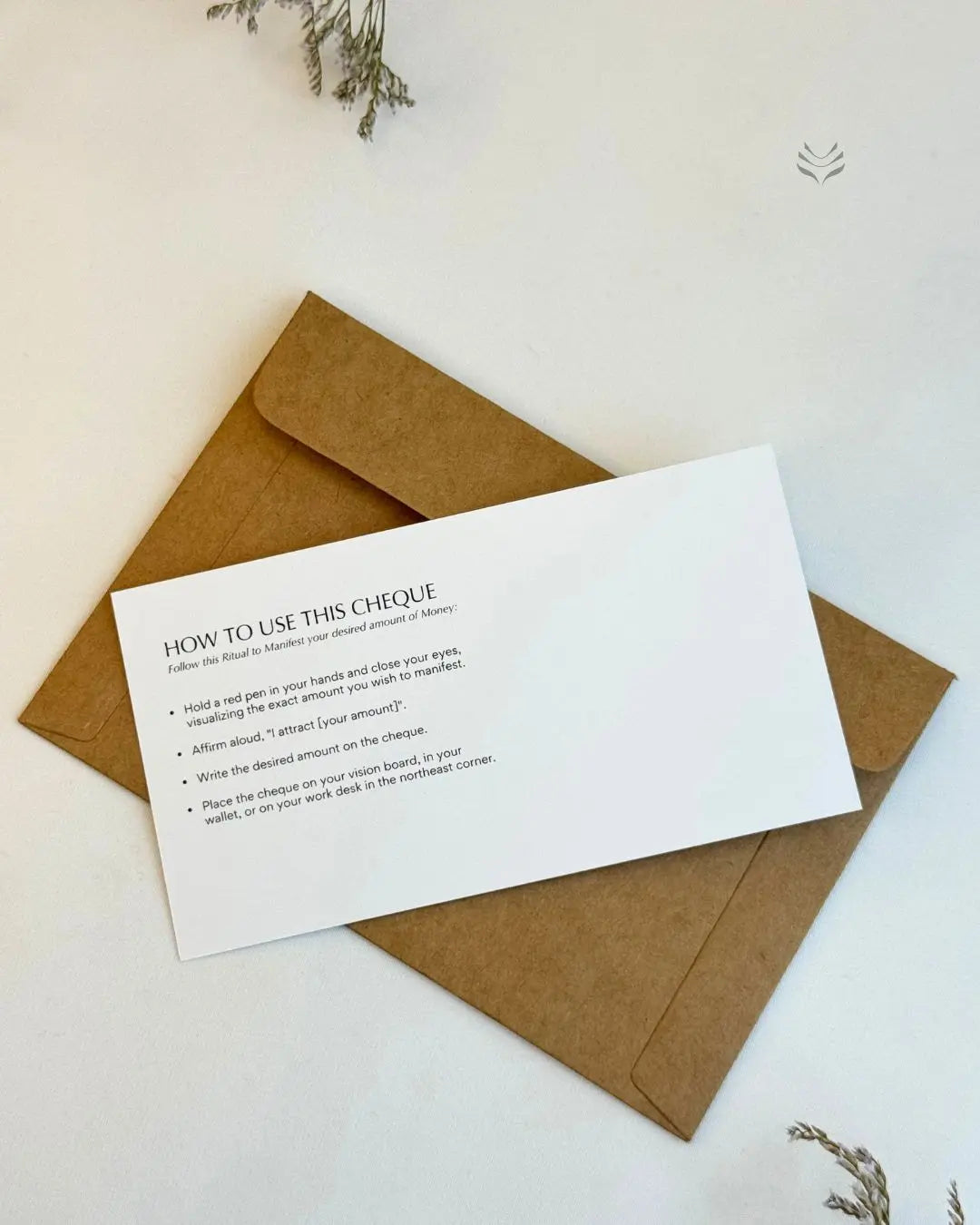 Money Manifestation Cheque 