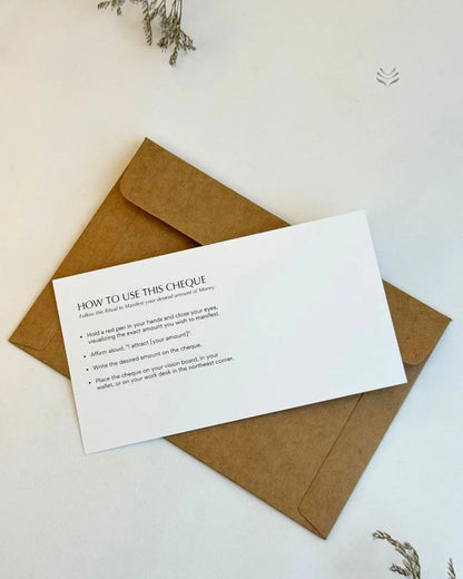 Money Manifestation Cheque 
