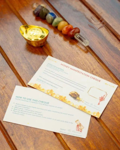 Manifesting Abundance Cheques – Spiritual Wealth Attraction Tool by Vani Kabir Studio