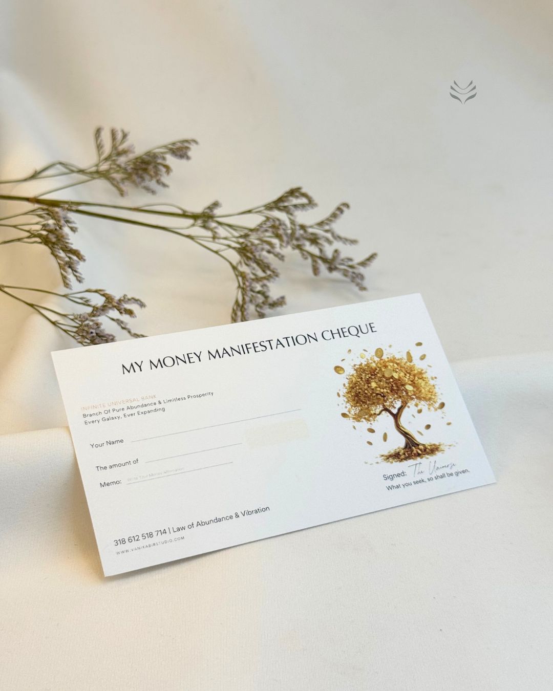 Money Manifestation Cheque 