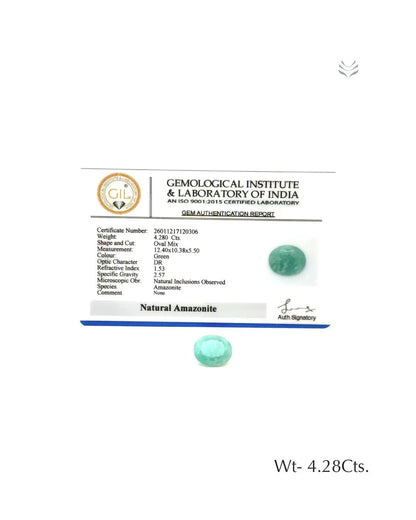 Natural Amazonite - 4.28 Ct  Gemstones
