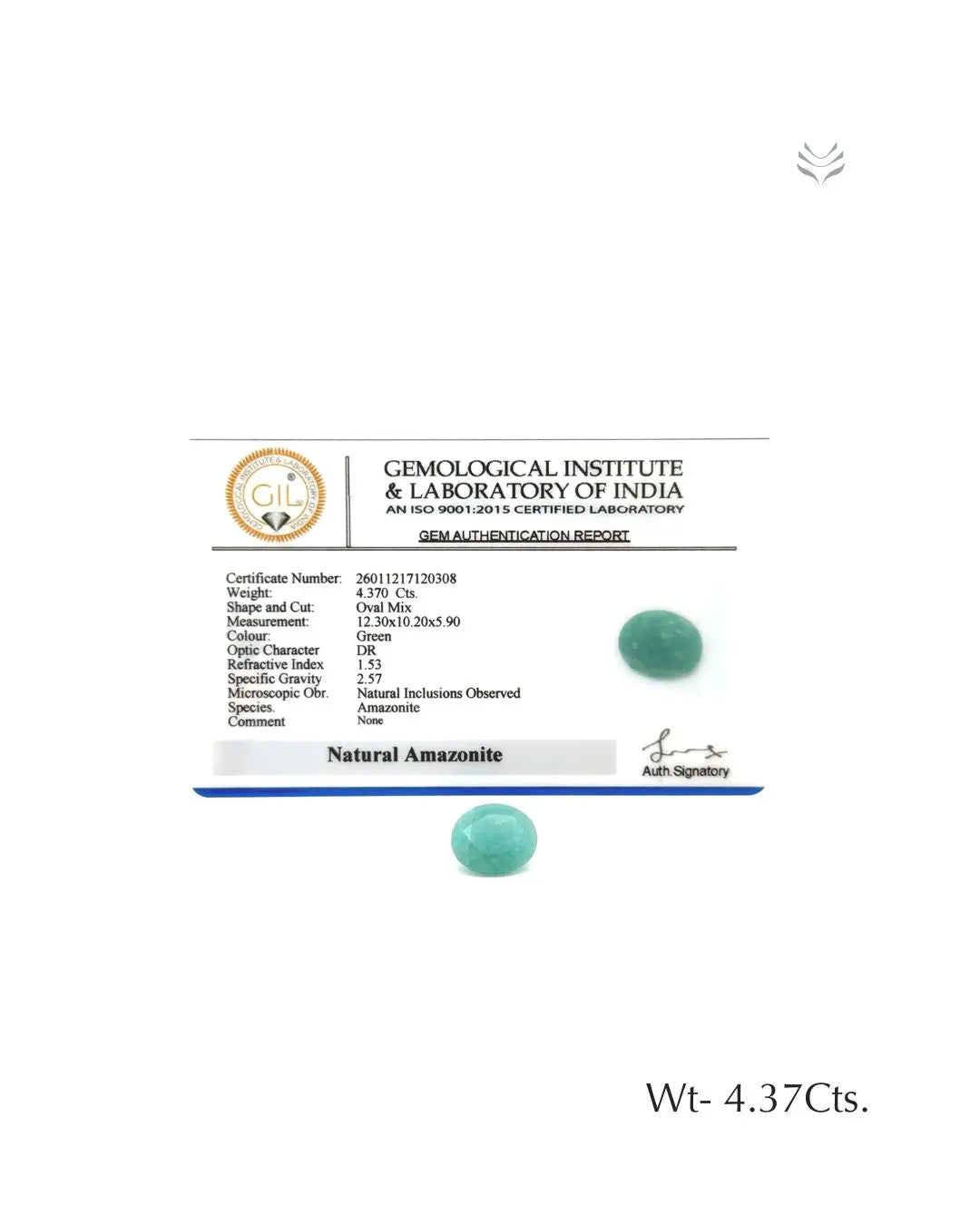 Natural Amazonite - 4.37 Ct 