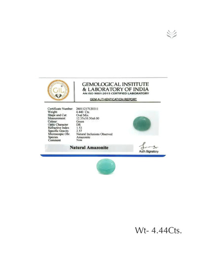 Natural Amazonite - 4.44 Ct  Gemstones