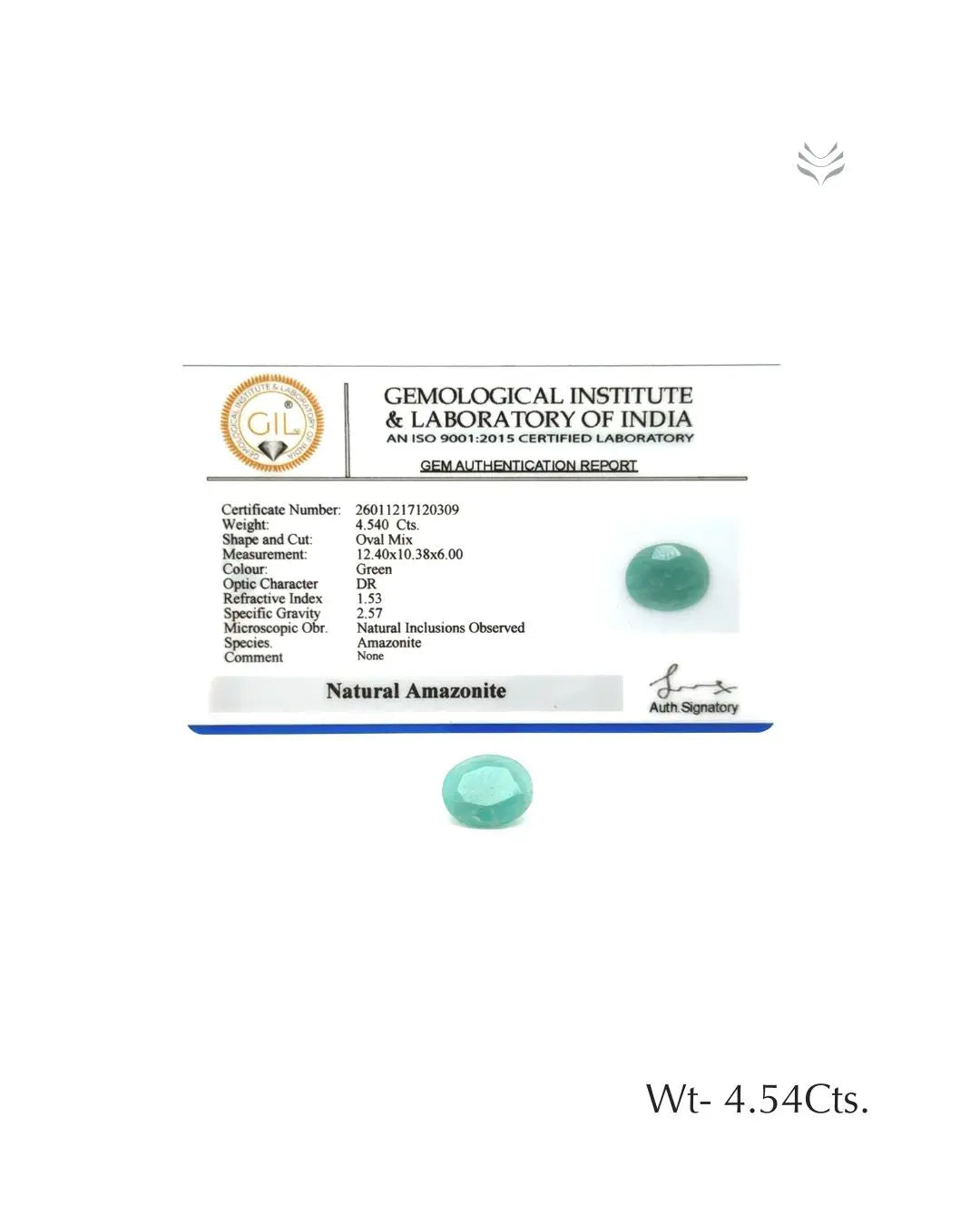 Natural Amazonite - 4.54 Ct  Gemstones
