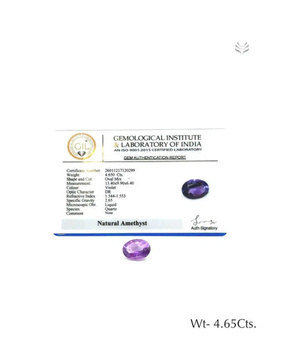 Natural Amethyst - 4.65 Ct  Gemstones