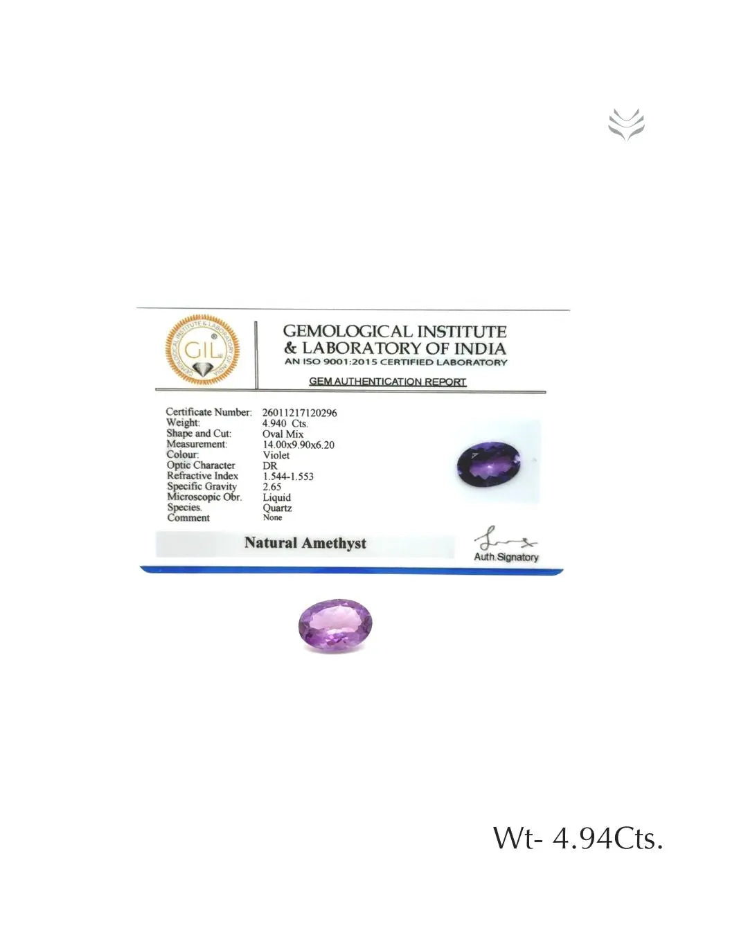 Natural Amethyst - 4.94 Ct  Gemstones