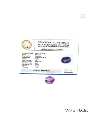 Natural Amethyst - 5.16 Ct  Gemstones