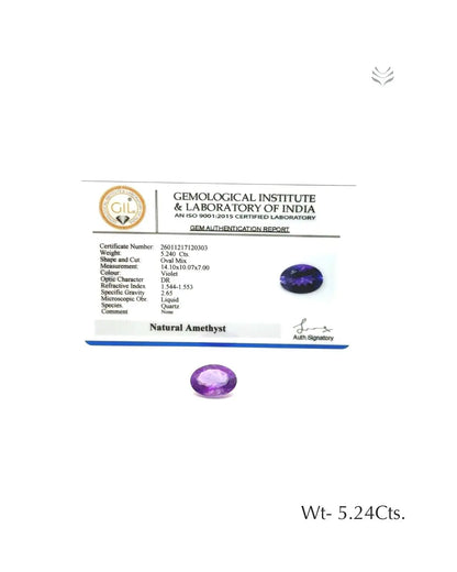 Natural Amethyst - 5.24 Ct  Gemstones