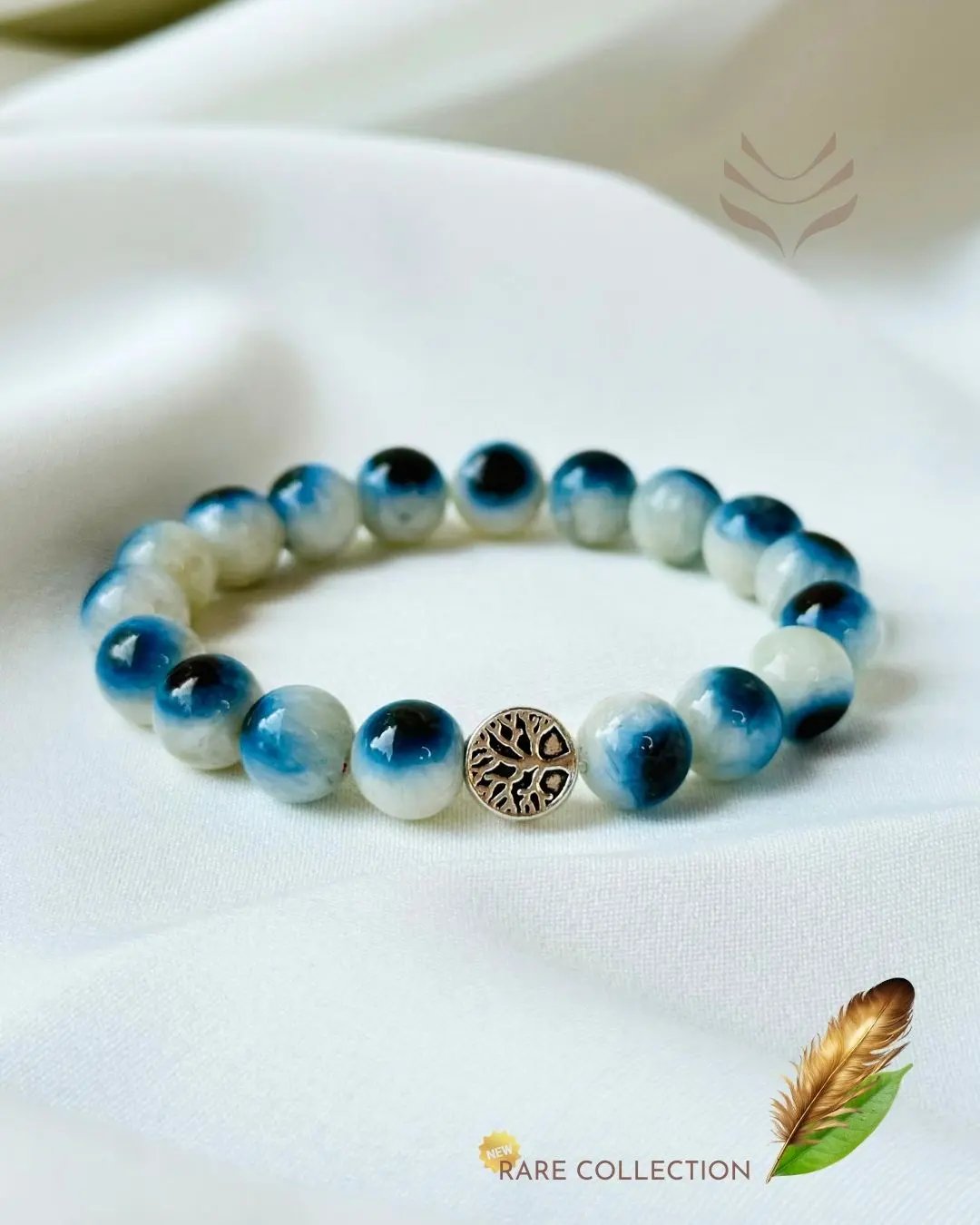 Light-Coded Natural Aragonite Bracelet – Grounding, Protection