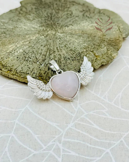 Rose Quartz Crystal Pendant for Compassion and Emotional Balance