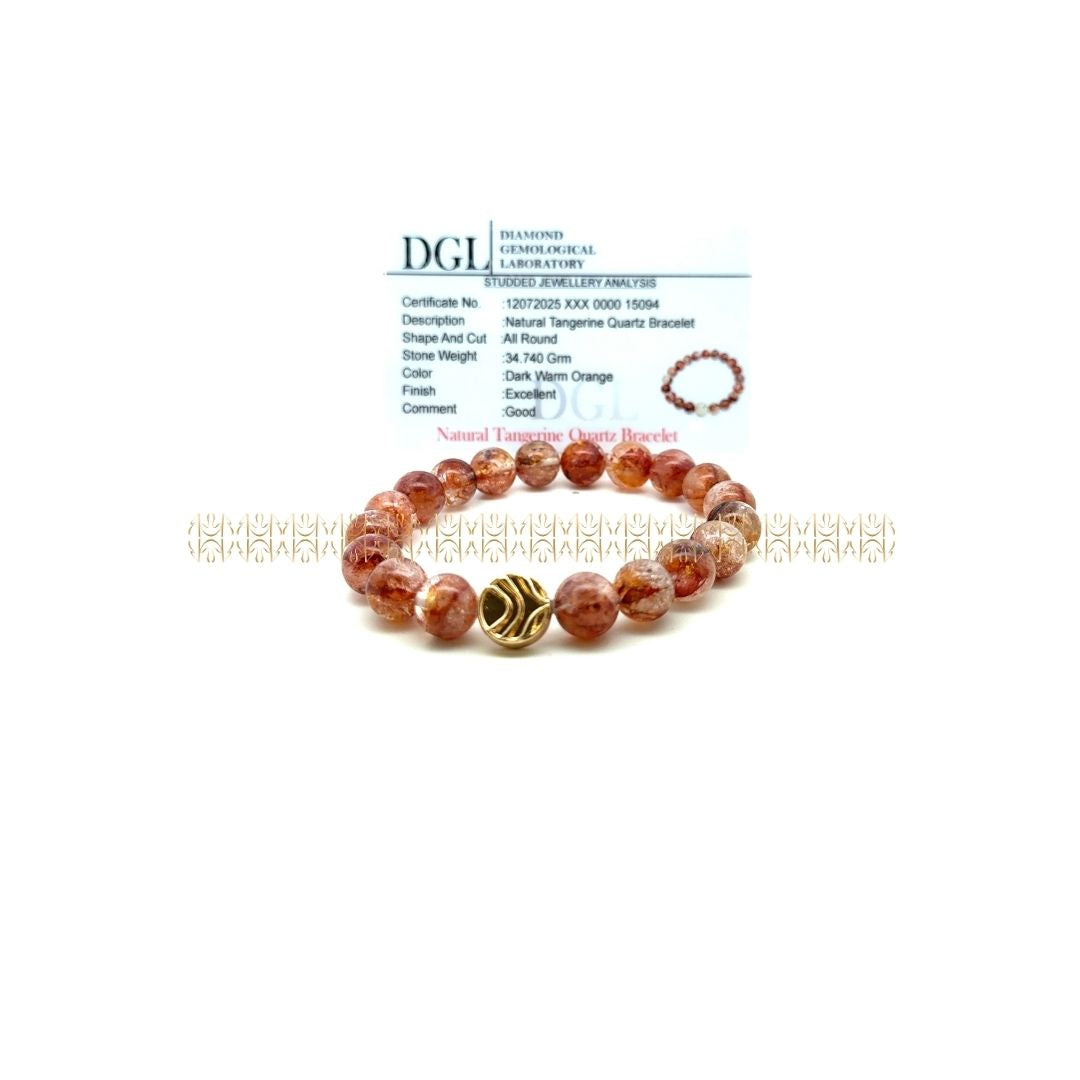Opportunity Portal Tangerine Quartz Bracelet 11 MM