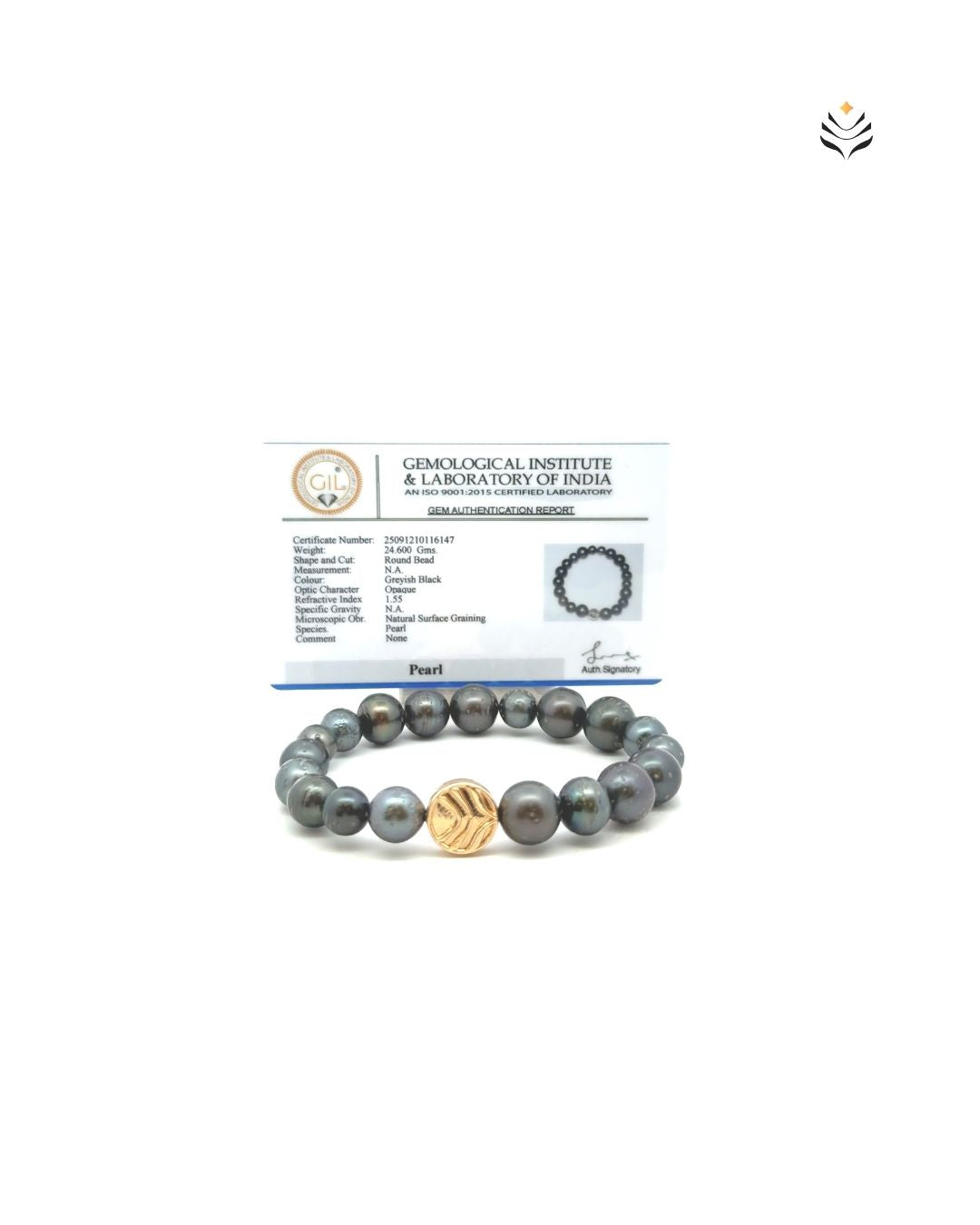 Lightcoded Black Pearl Bracelet