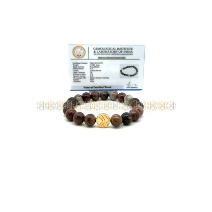 Ancient Blockage Remover Petrified Wood Bracelet 