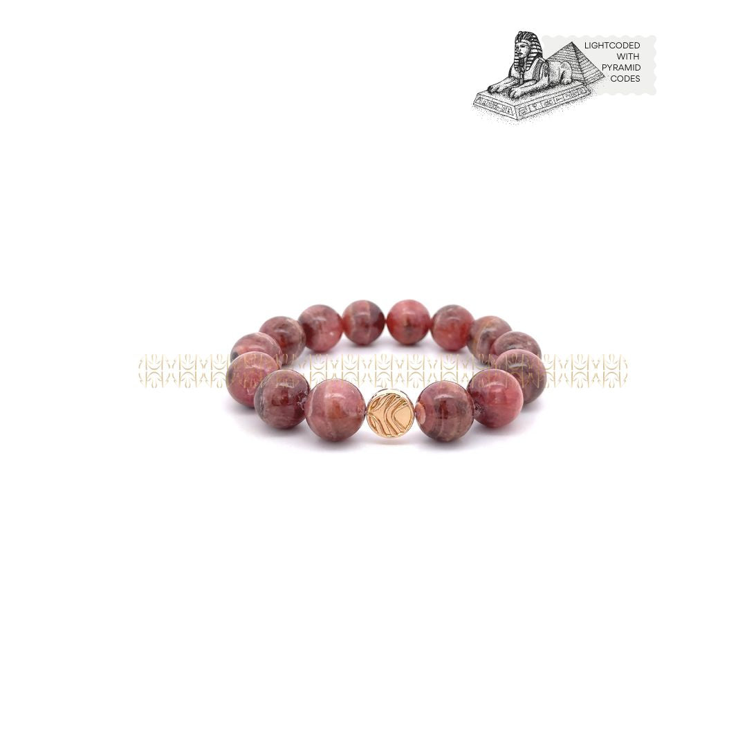 Past Life Healer Romanian Rhodochrosite Bracelet 14mm 