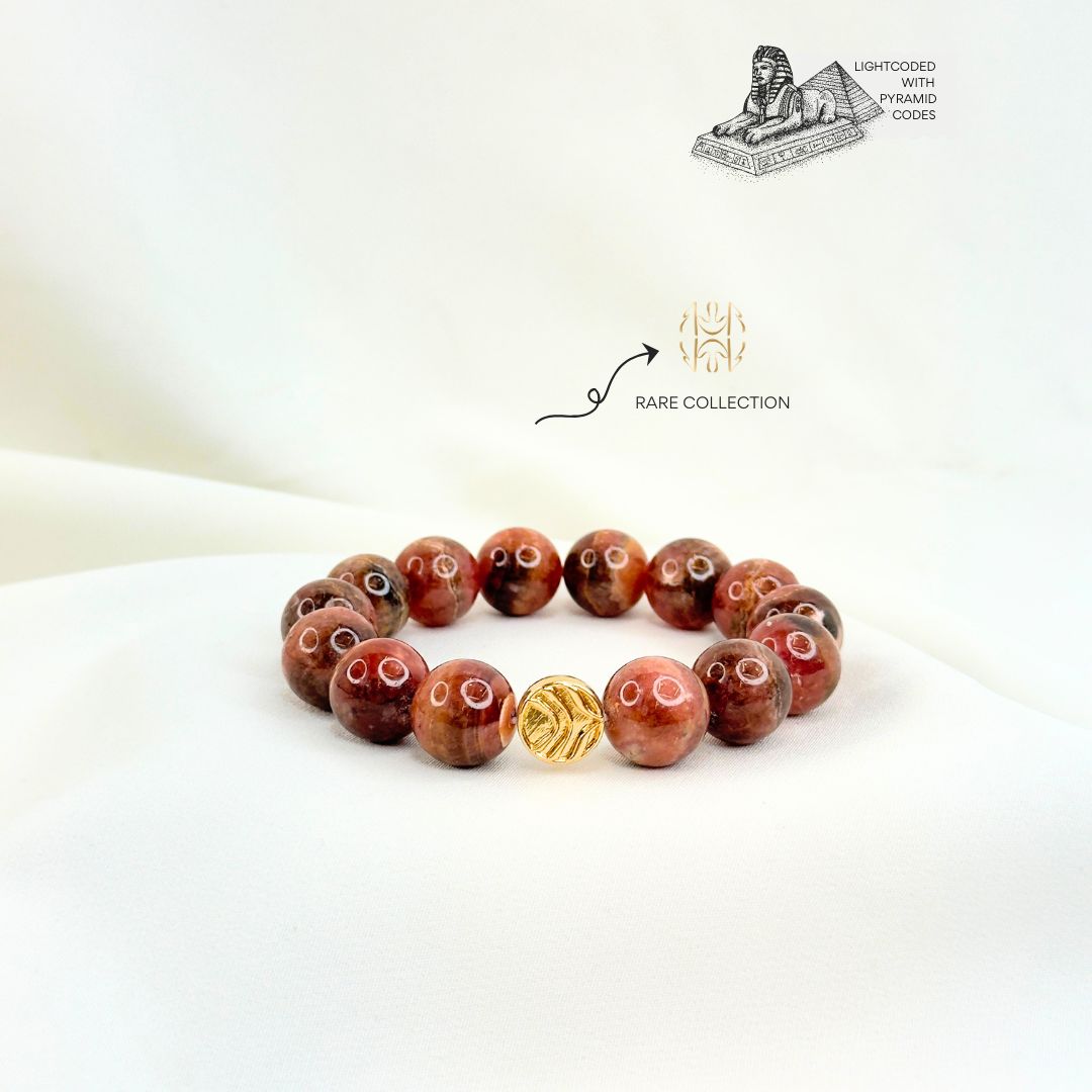 Past Life Healer Romanian Rhodochrosite Bracelet 14mm 
