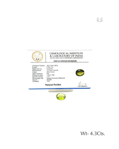 Peridot - 4.3 Ct  Gemstones