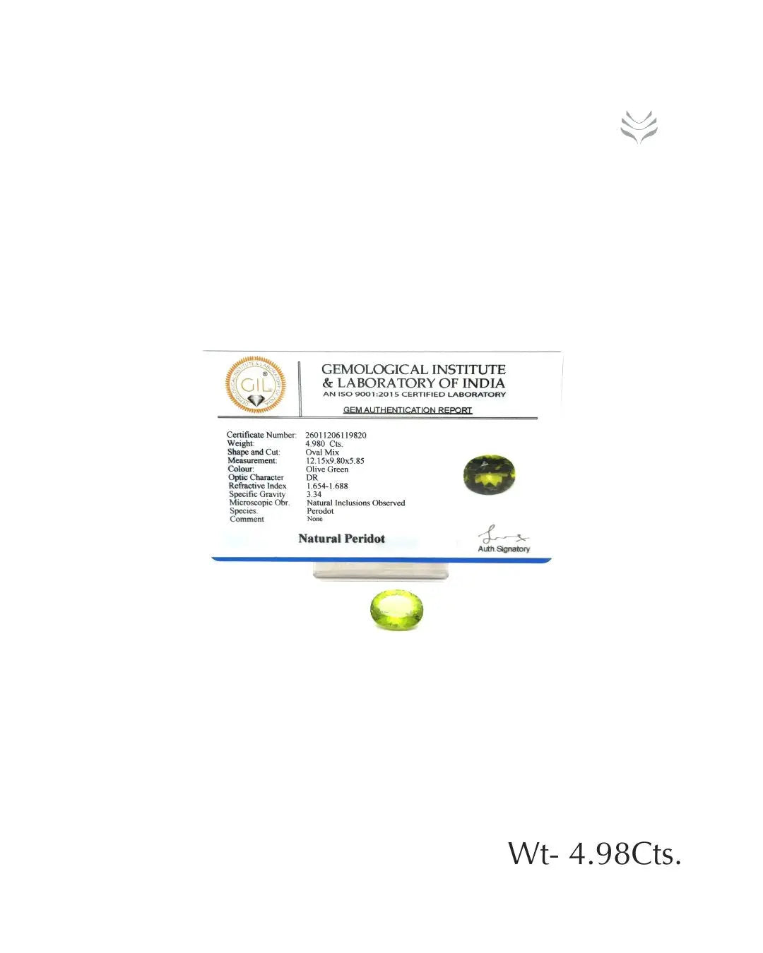 Peridot - 4.98 Ct  Gemstones