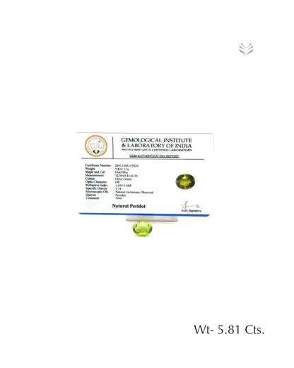 Peridot - 5.81 Ct  Gemstones