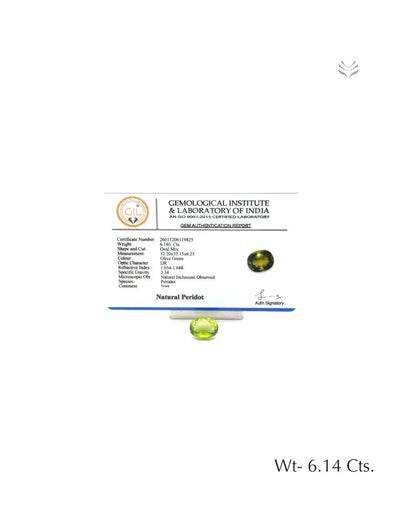 Peridot - 6.14 Ct  Gemstones
