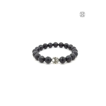 Peruvian Black Tourmaline Faceted Bracelet 