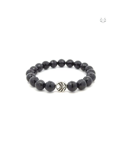 Peruvian Black Tourmaline Faceted Bracelet 