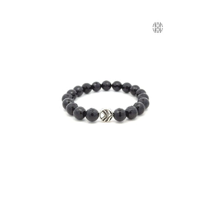 Peruvian Black Tourmaline Faceted Bracelet 