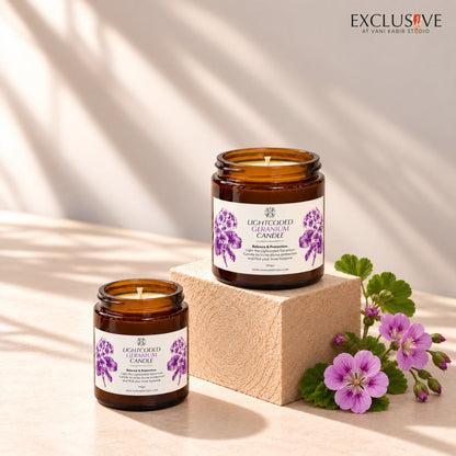 Pure Geranium Candle - Handmade in the UAE 