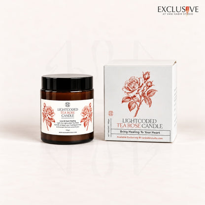 Pure Tea Rose Candle - Handmade in the UAE 