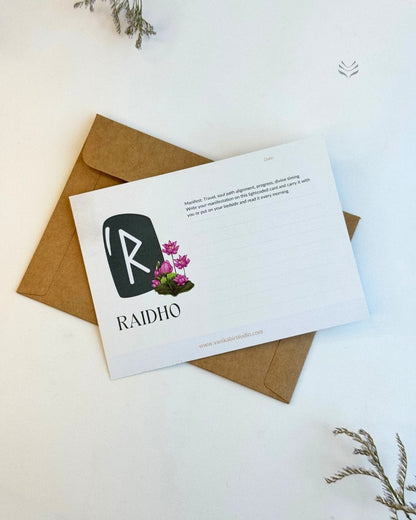 Raidho- For Travel Protection (Rune Manifestation Card) 