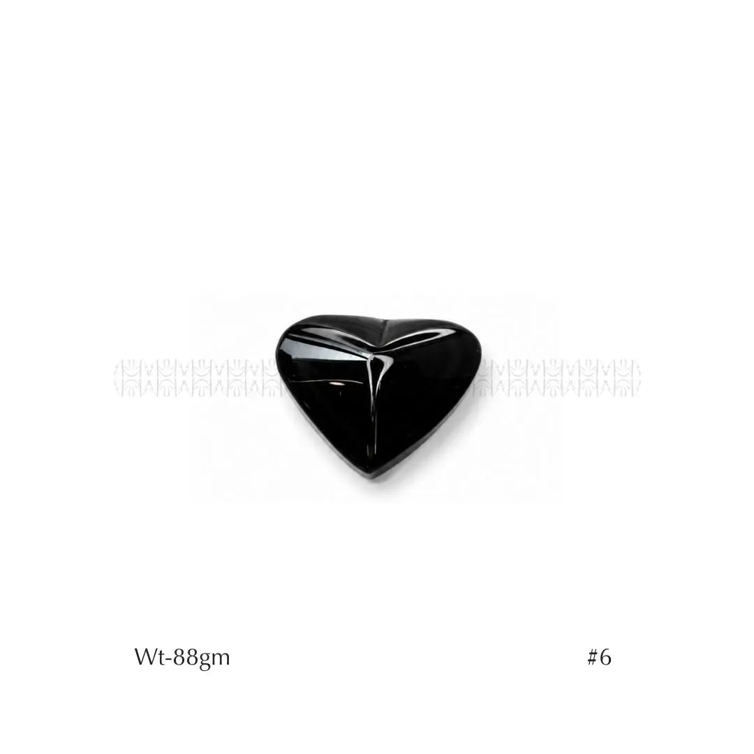 Rainbow Black Obsidian Hearts 