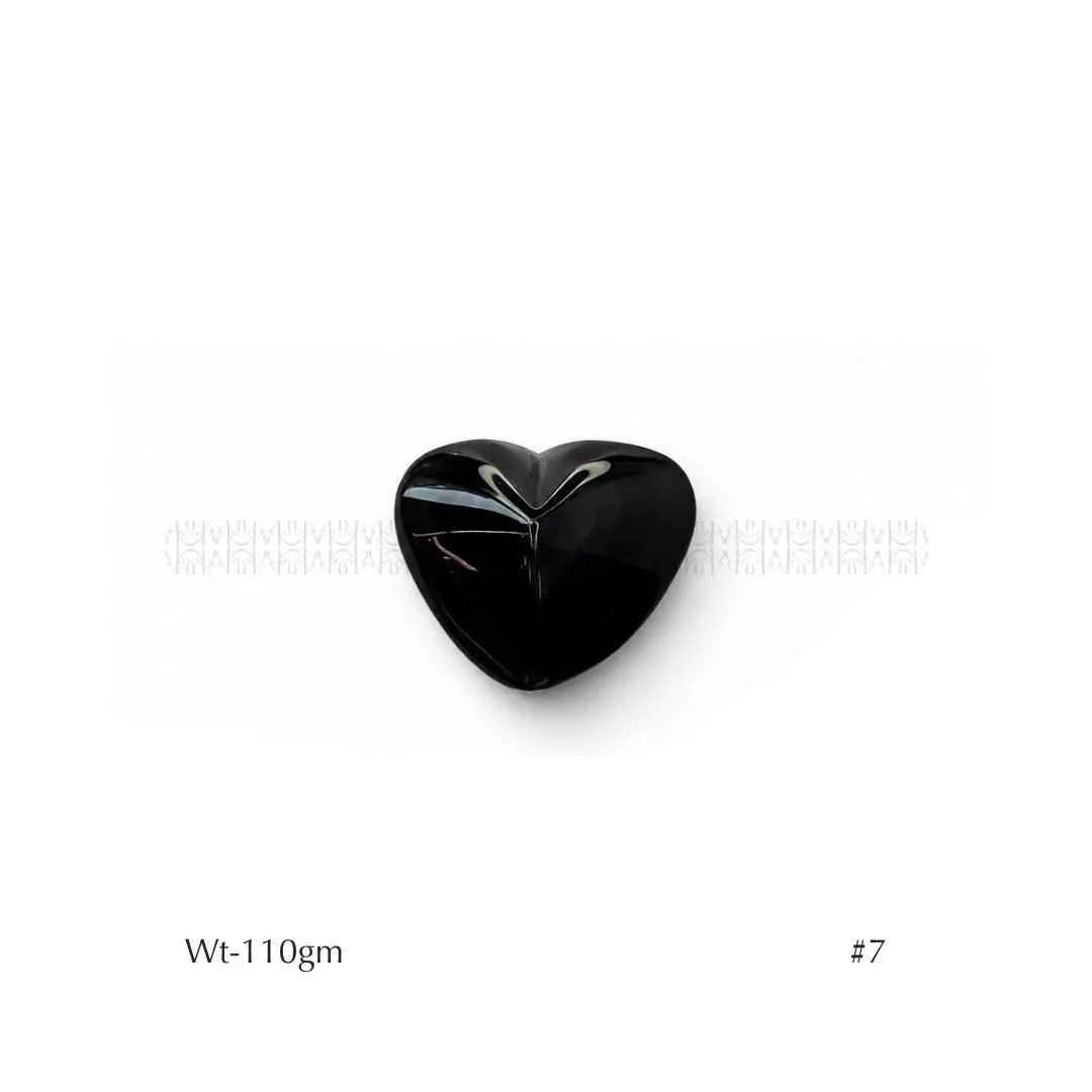 Rainbow Black Obsidian Hearts 