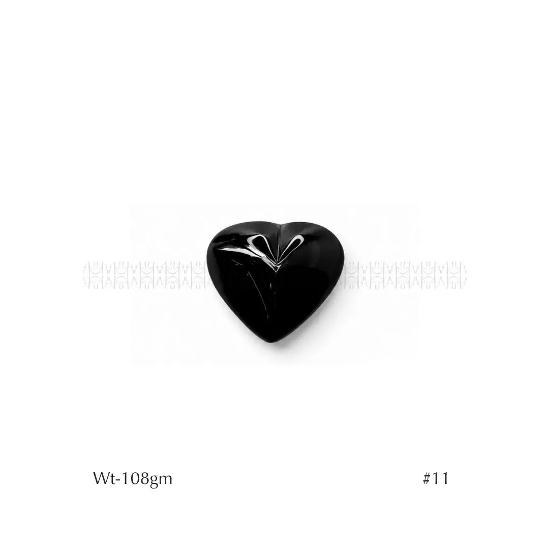 Rainbow Black Obsidian Hearts 