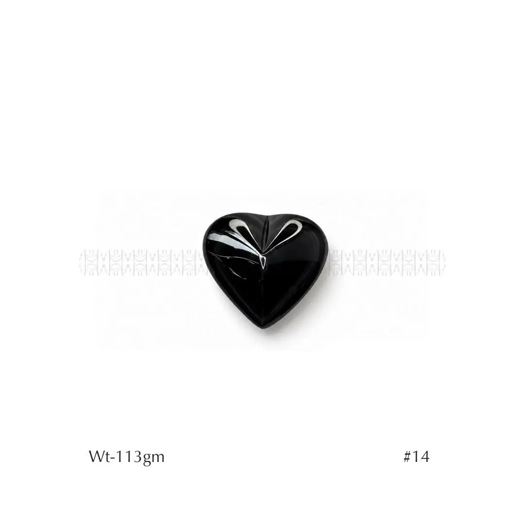 Rainbow Black Obsidian Hearts 