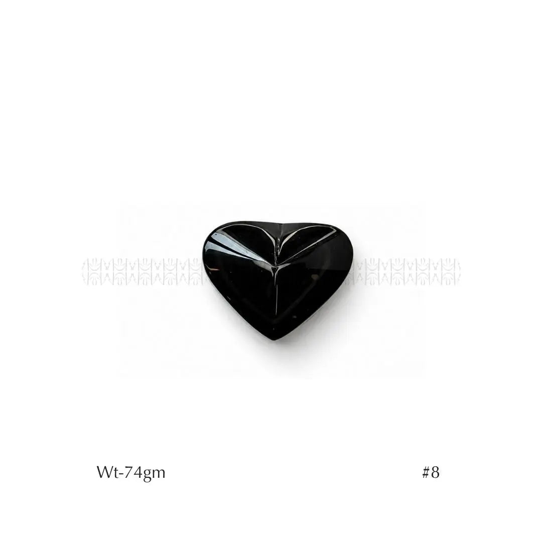 Rainbow Black Obsidian Hearts 