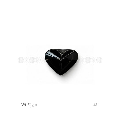 Rainbow Black Obsidian Hearts 