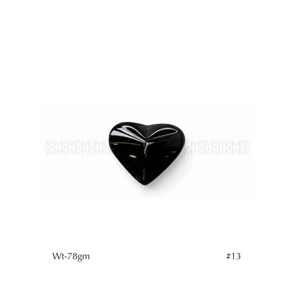 Rainbow Black Obsidian Hearts 