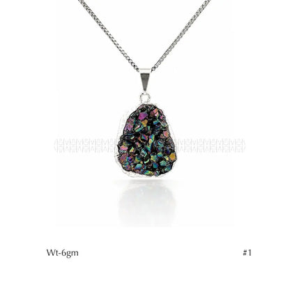 Rainbow Black Tourmaline Pendant