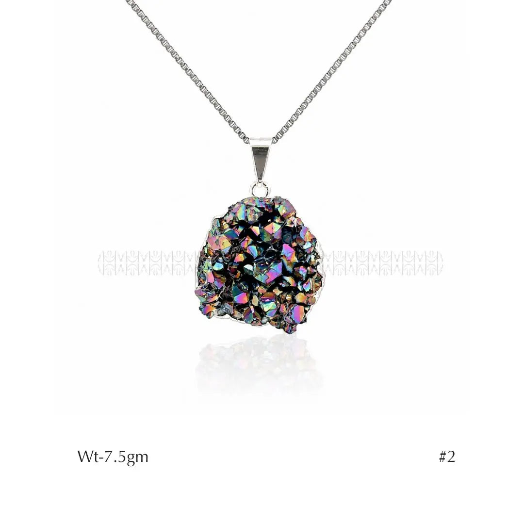 Rainbow Black Tourmaline Pendant