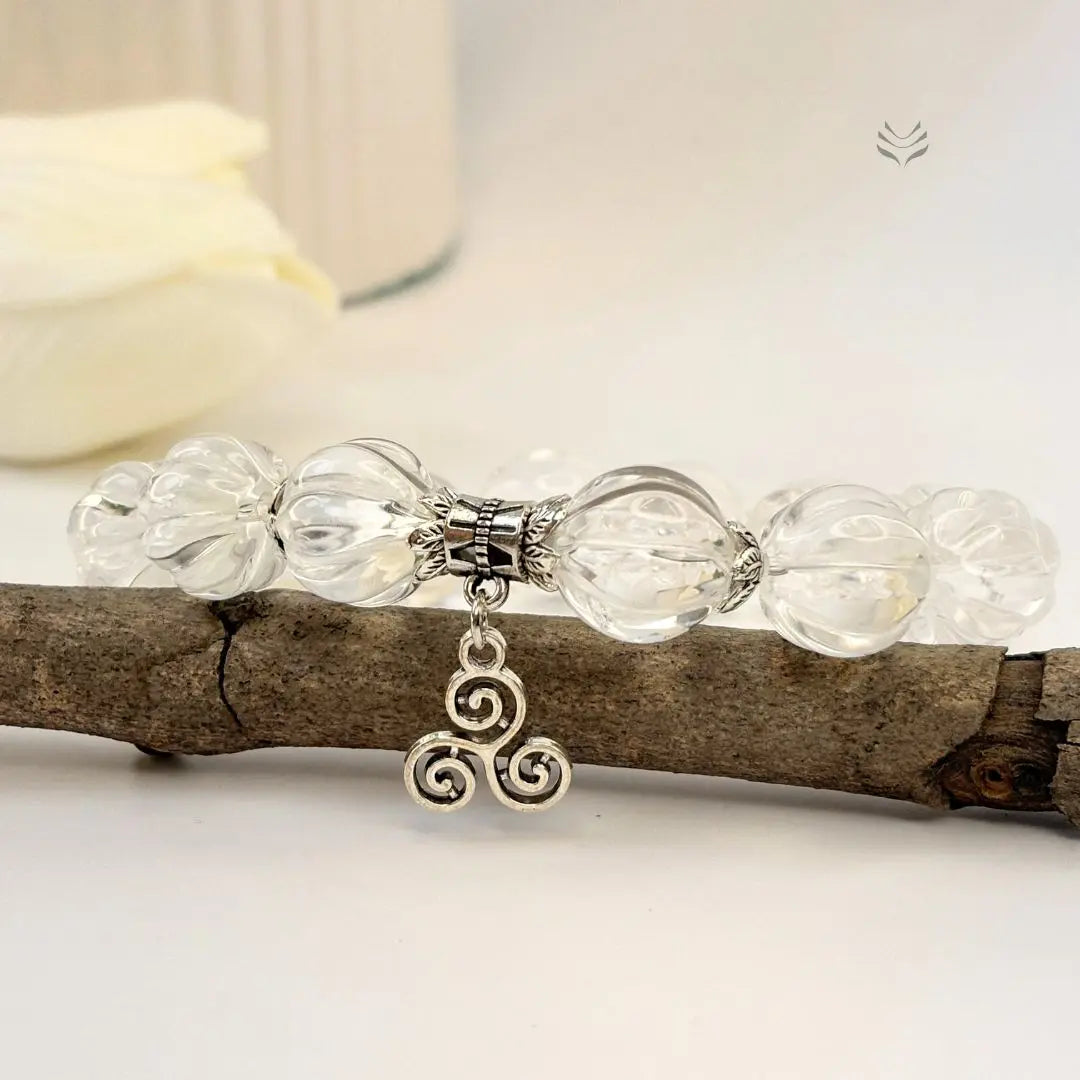 Real Magick Clear Quartz Bracelet 14mm  Crystal Bracelet