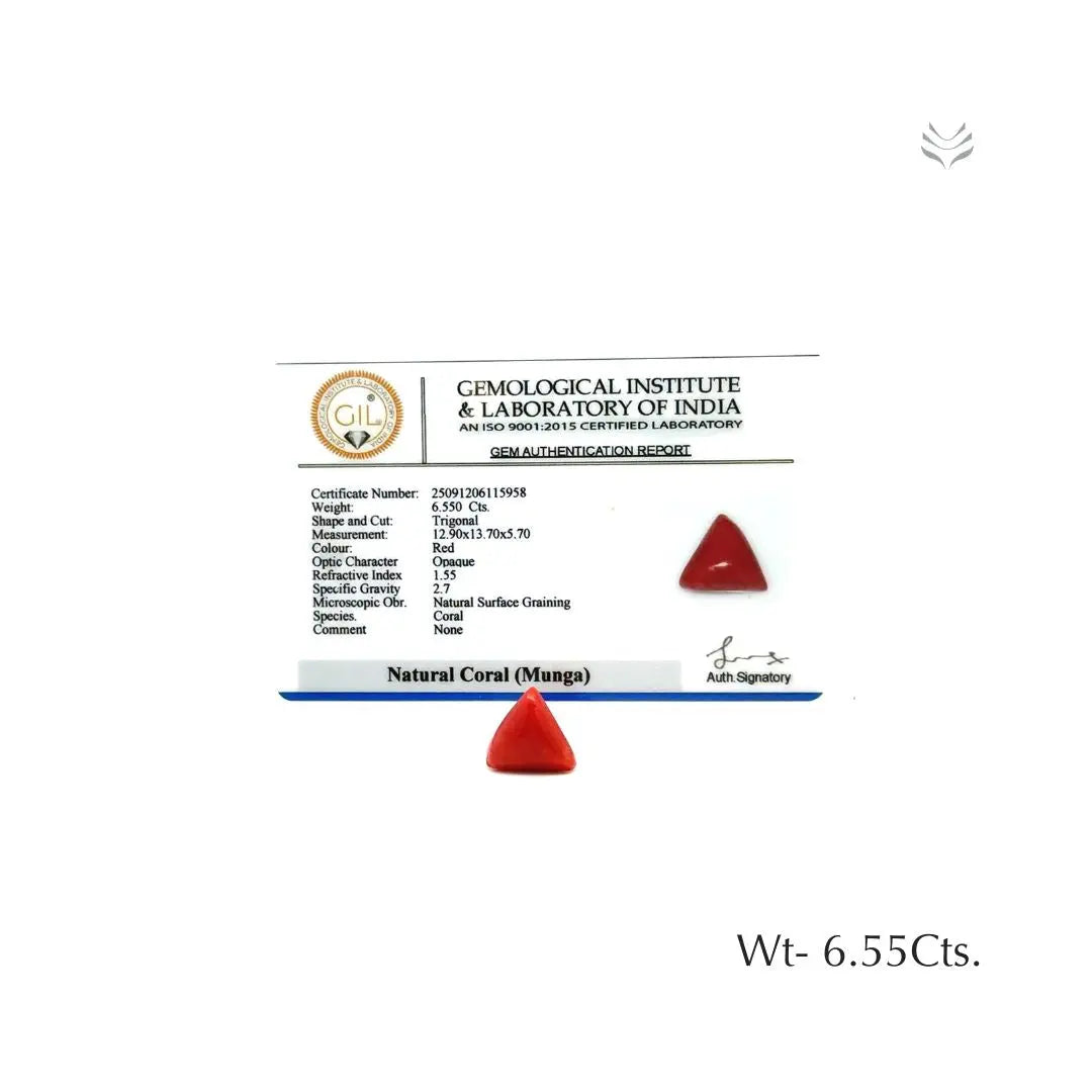 Red Coral - 6.55 CT 
